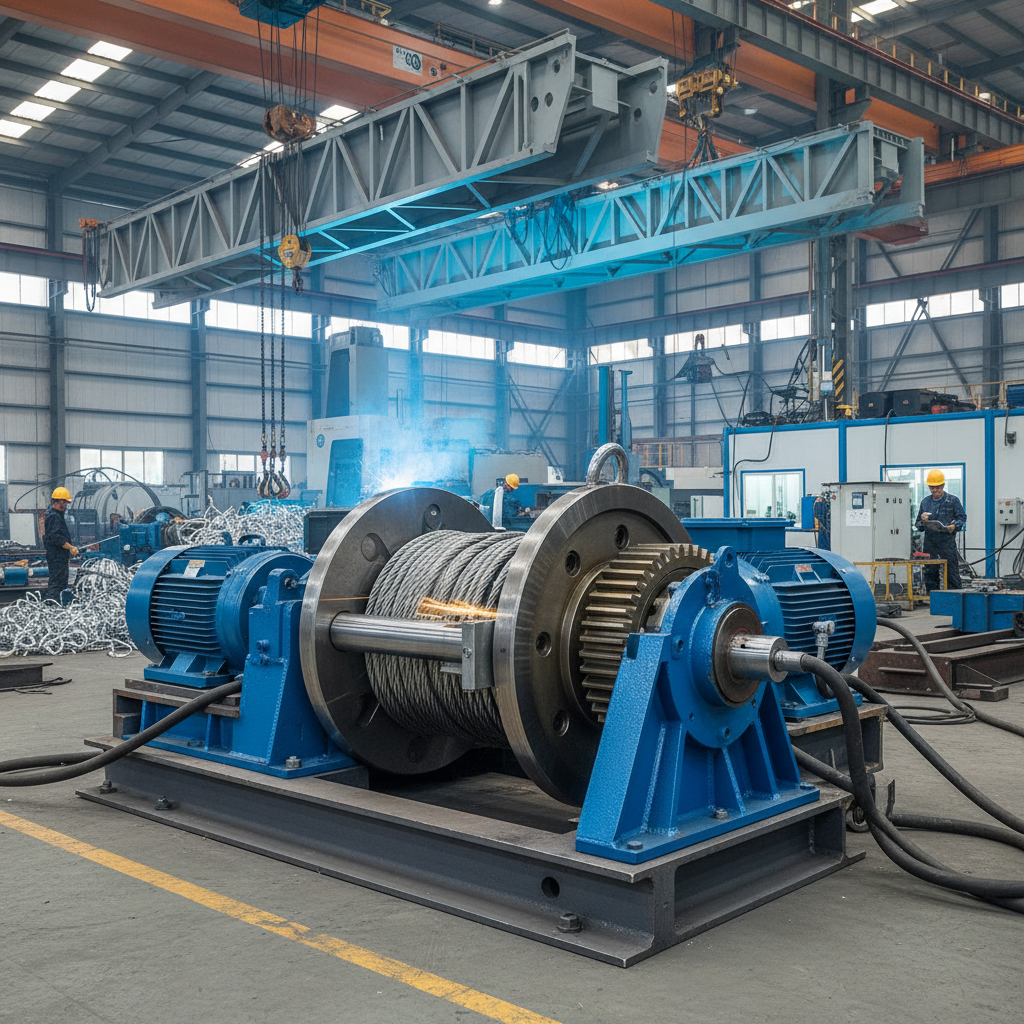 Heavy Duty 25000 lb electric winch for Industrial Recovery