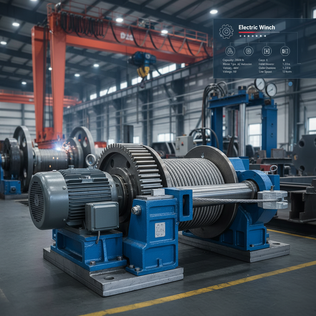 Heavy Duty 25000 lb electric winch for Industrial Recovery