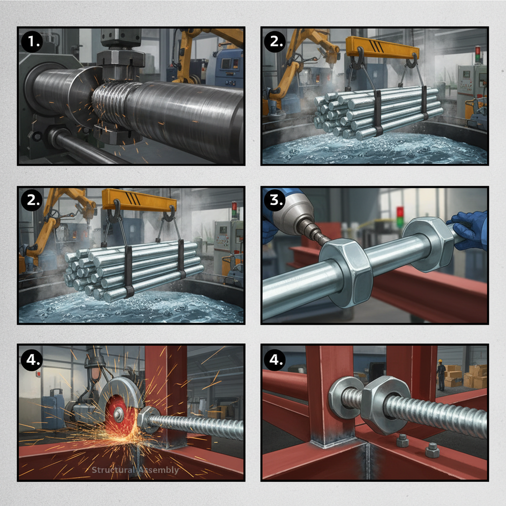 Industrial Coarse Threaded Rod for Structural Integrity
