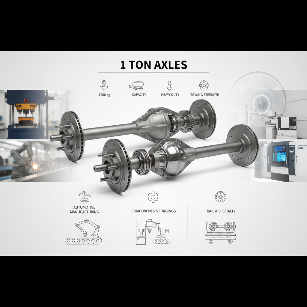 High Performance 1 ton axles for Industrial Transport Stability