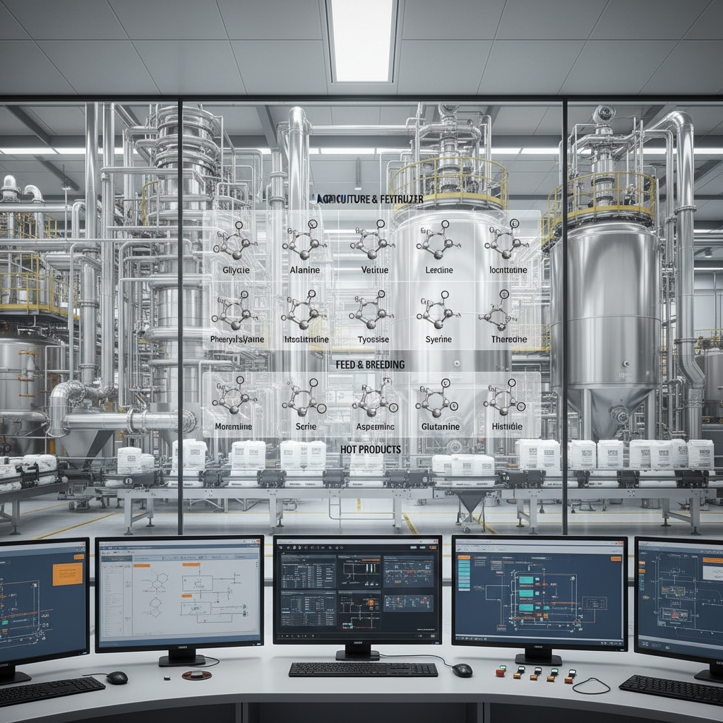 Industrial Applications and Benefits of common amino acids