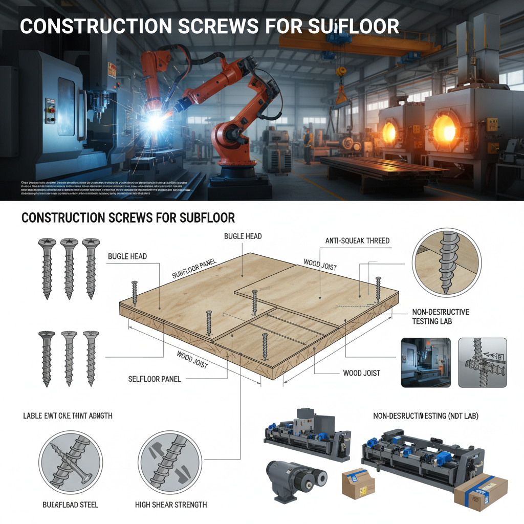 construction screws for subfloor