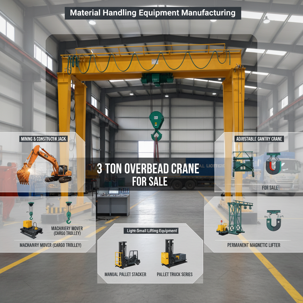 High Quality 3 ton overhead crane for sale for Industrial Use