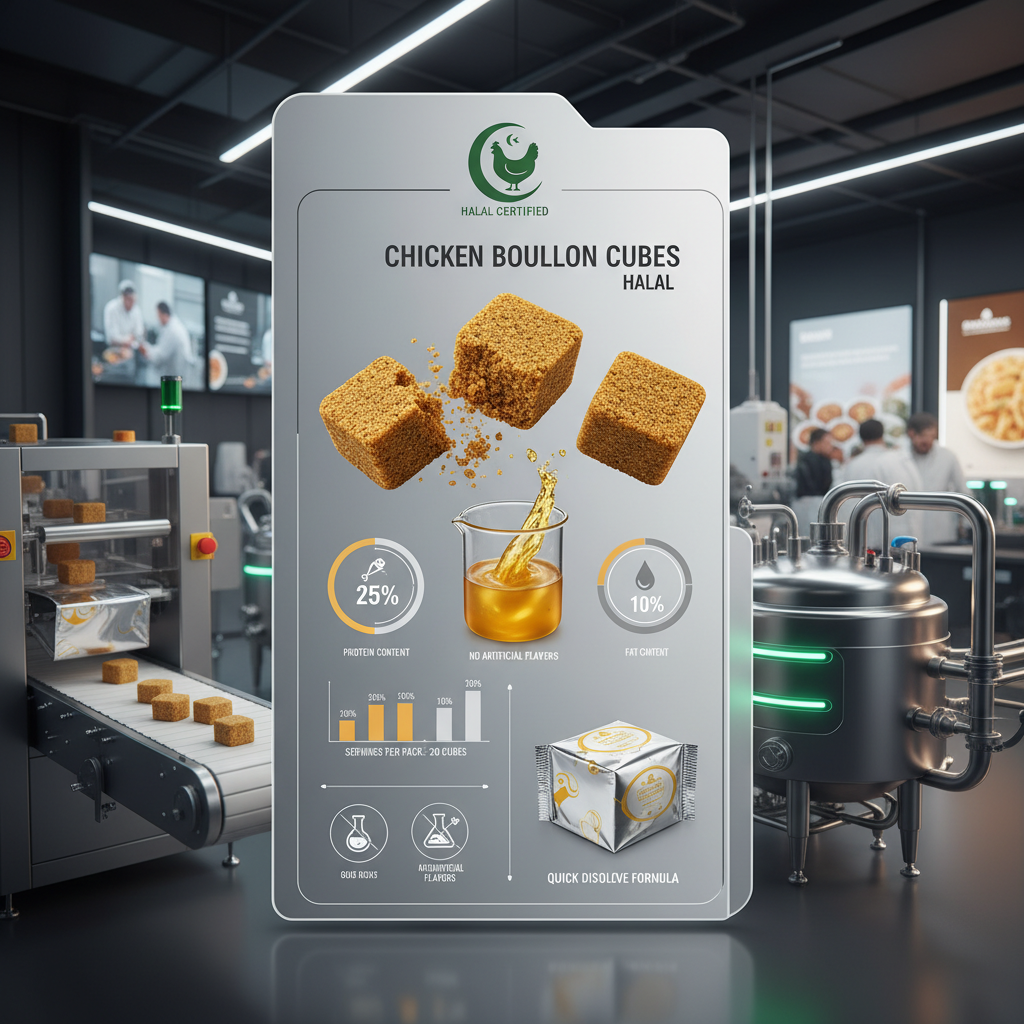 Premium Quality Chicken Bouillon Cubes Halal for Global Cooking