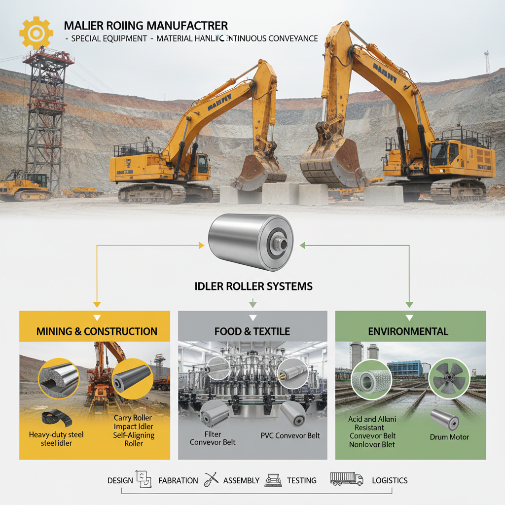 Reliable Industrial Idler Roller Manufacturer for Conveyors