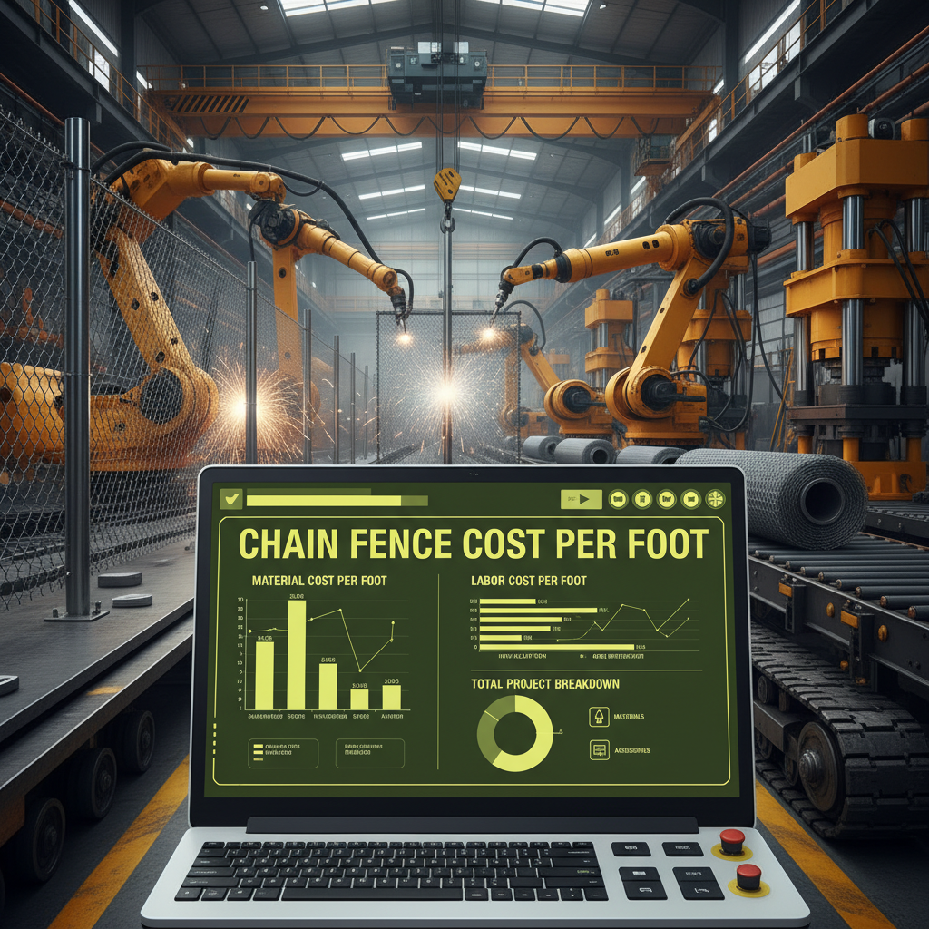 chain fence cost per foot