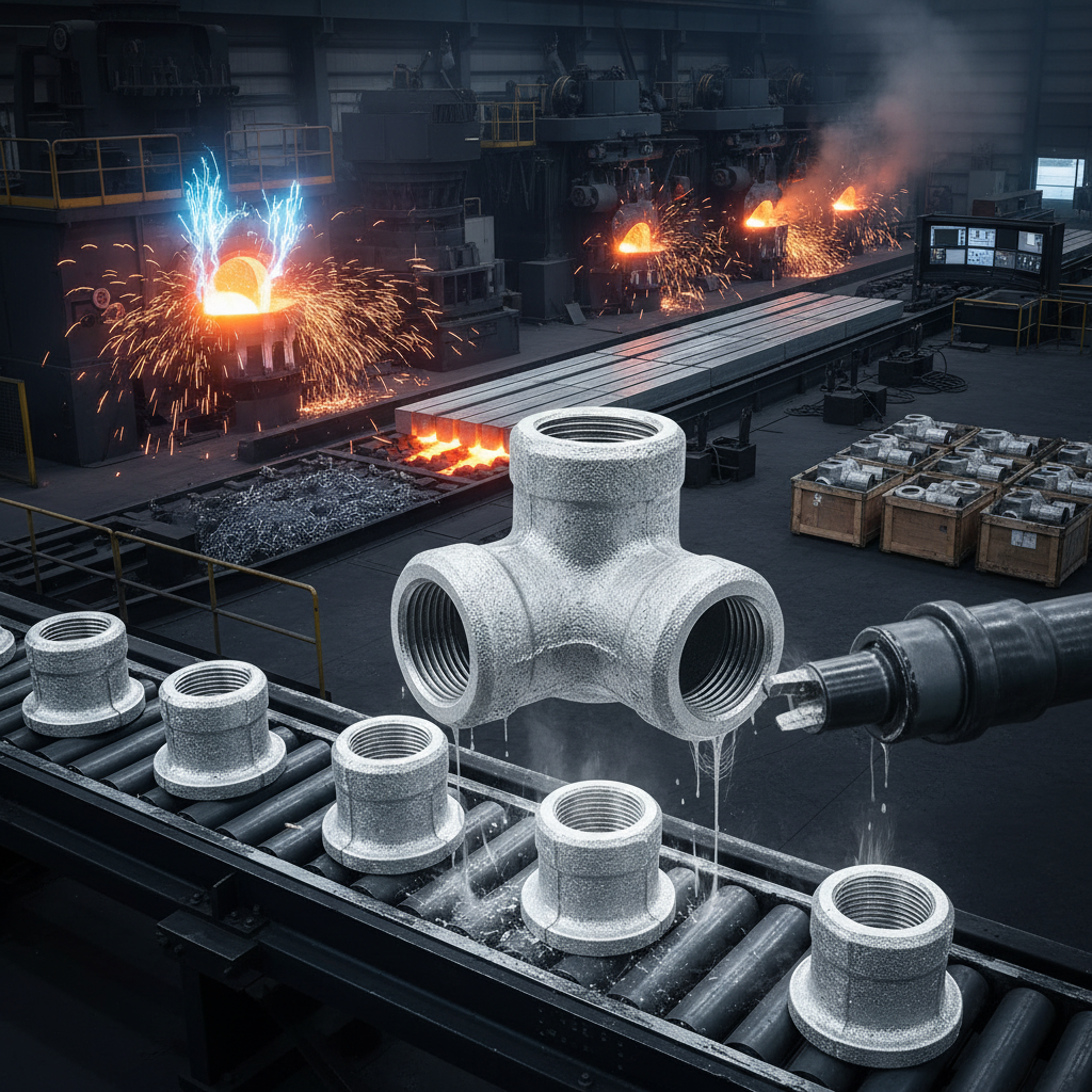 5 way galvanized pipe fitting