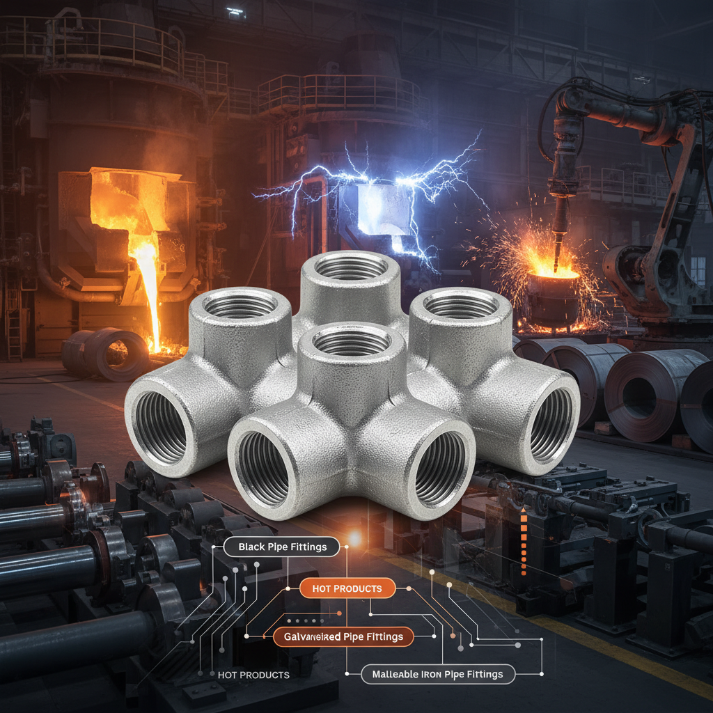 5 way galvanized pipe fitting
