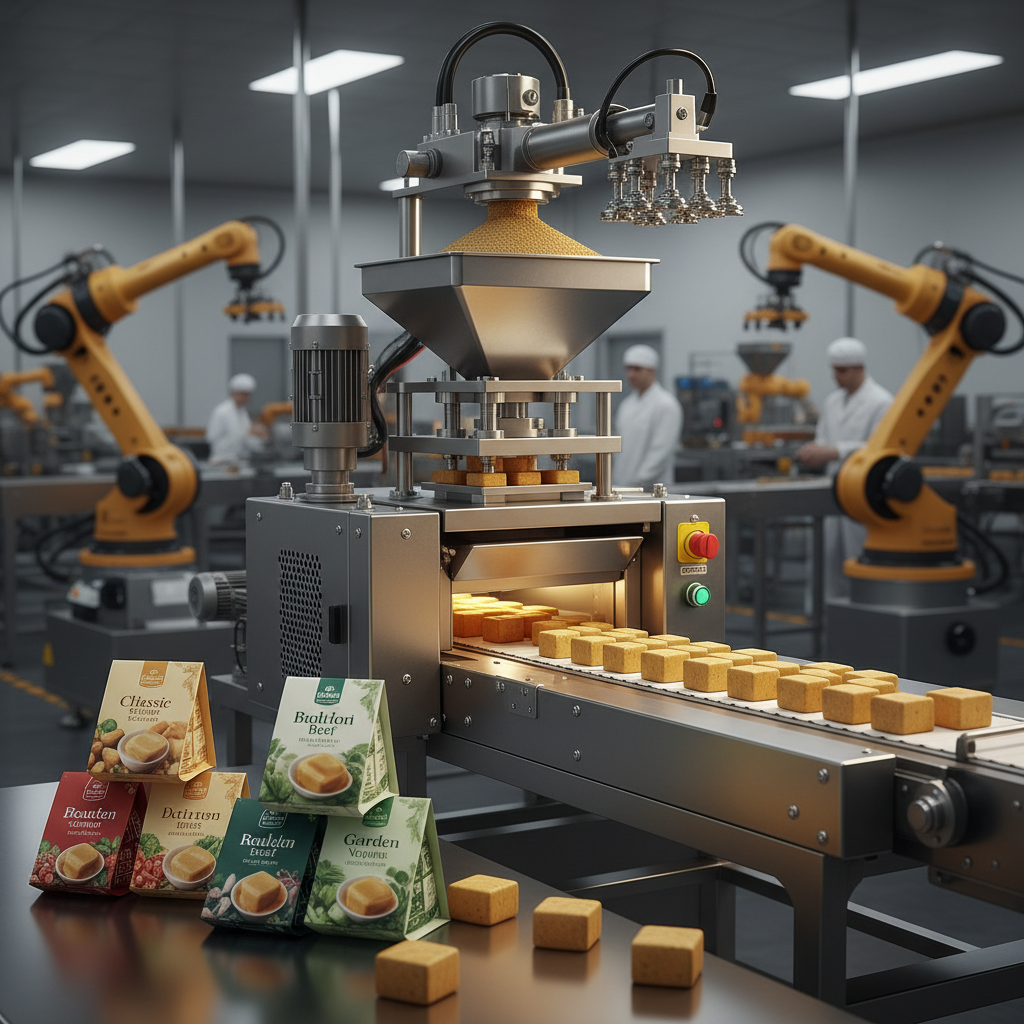 Industrial Process of Converting Bouillon Granules to Cubes