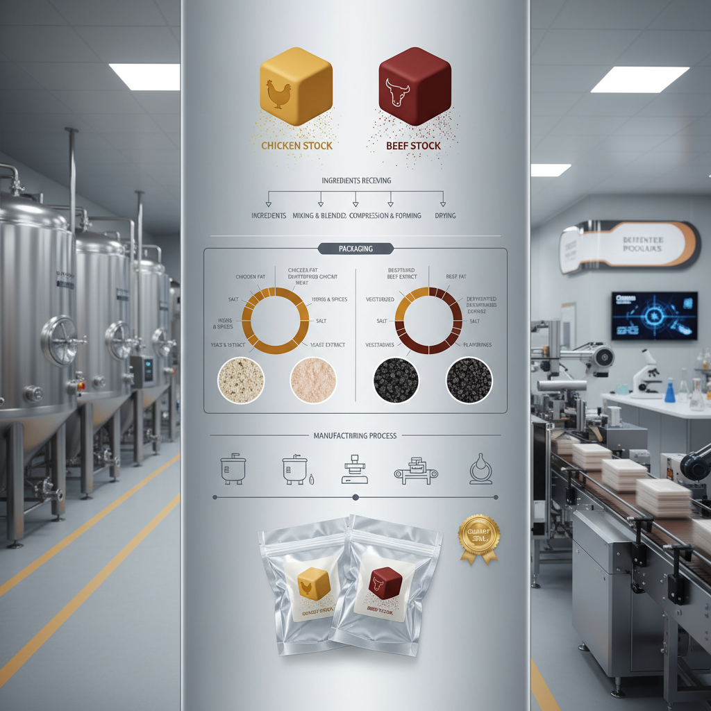 Industrial Applications of chicken and beef stock cubes