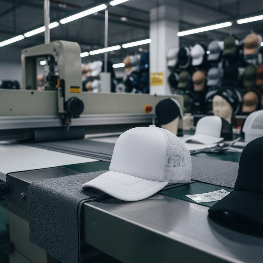 Premium White Foam Trucker Hat for Branding and Fashion