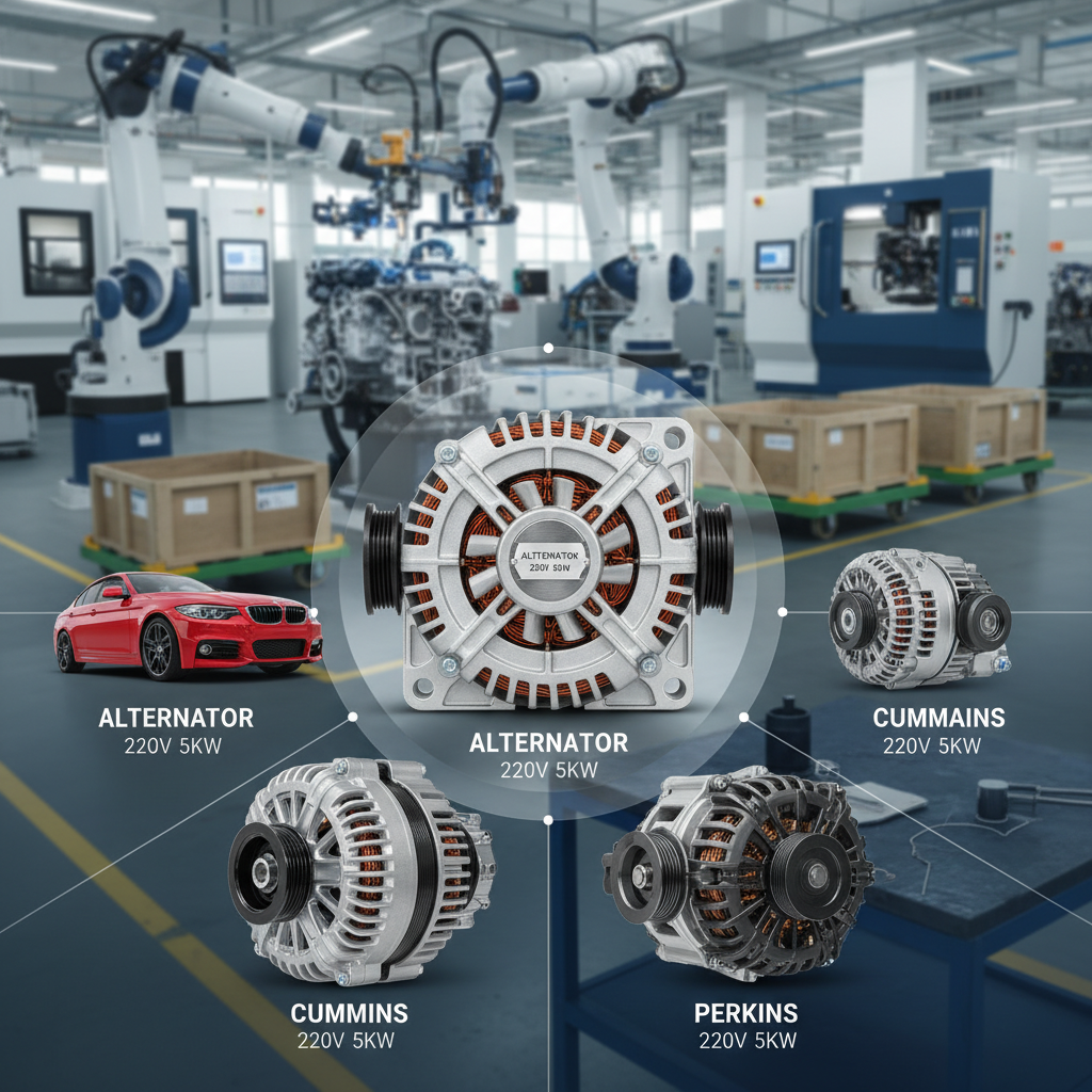 High Efficiency Industrial Alternator 220v 5kw Power Solutions