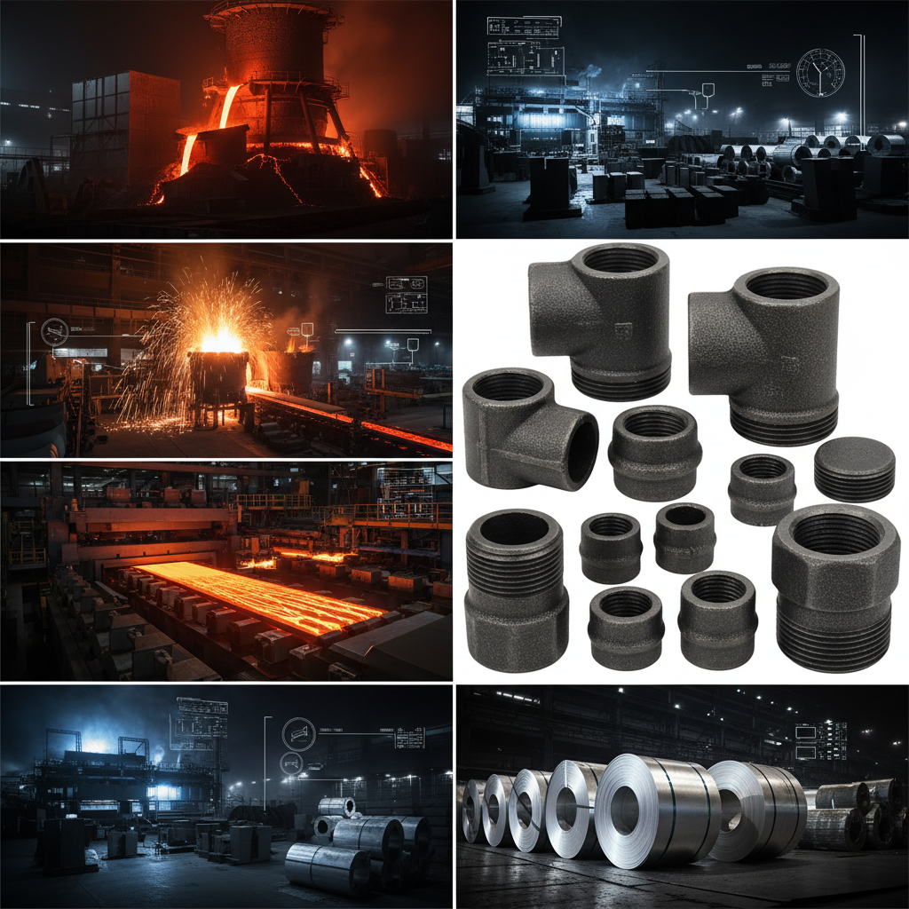 black galvanized pipe fittings