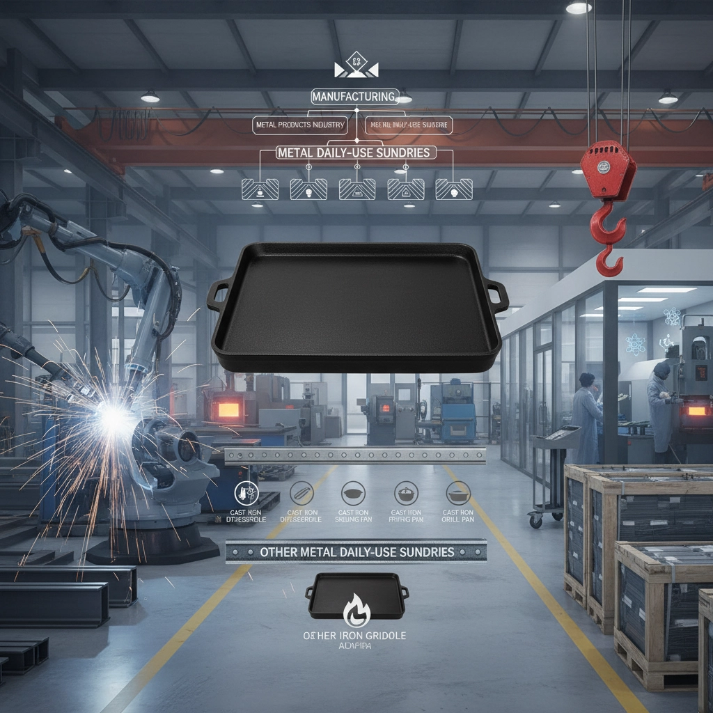 Professional Black Iron Griddle for Sustainable Cooking