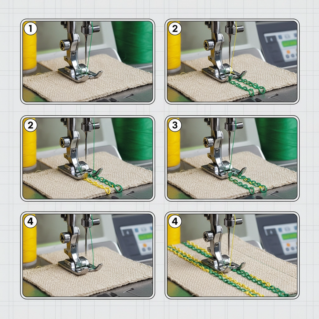 Industrial Durability with the Double Needle Chain Stitch