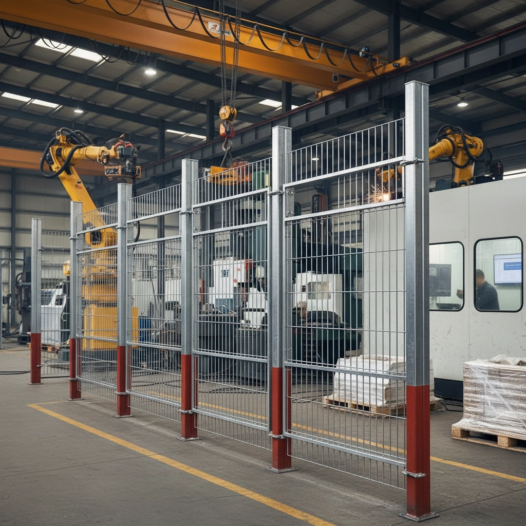 Durable Cross Fence Panels for Industrial and Farm Security
