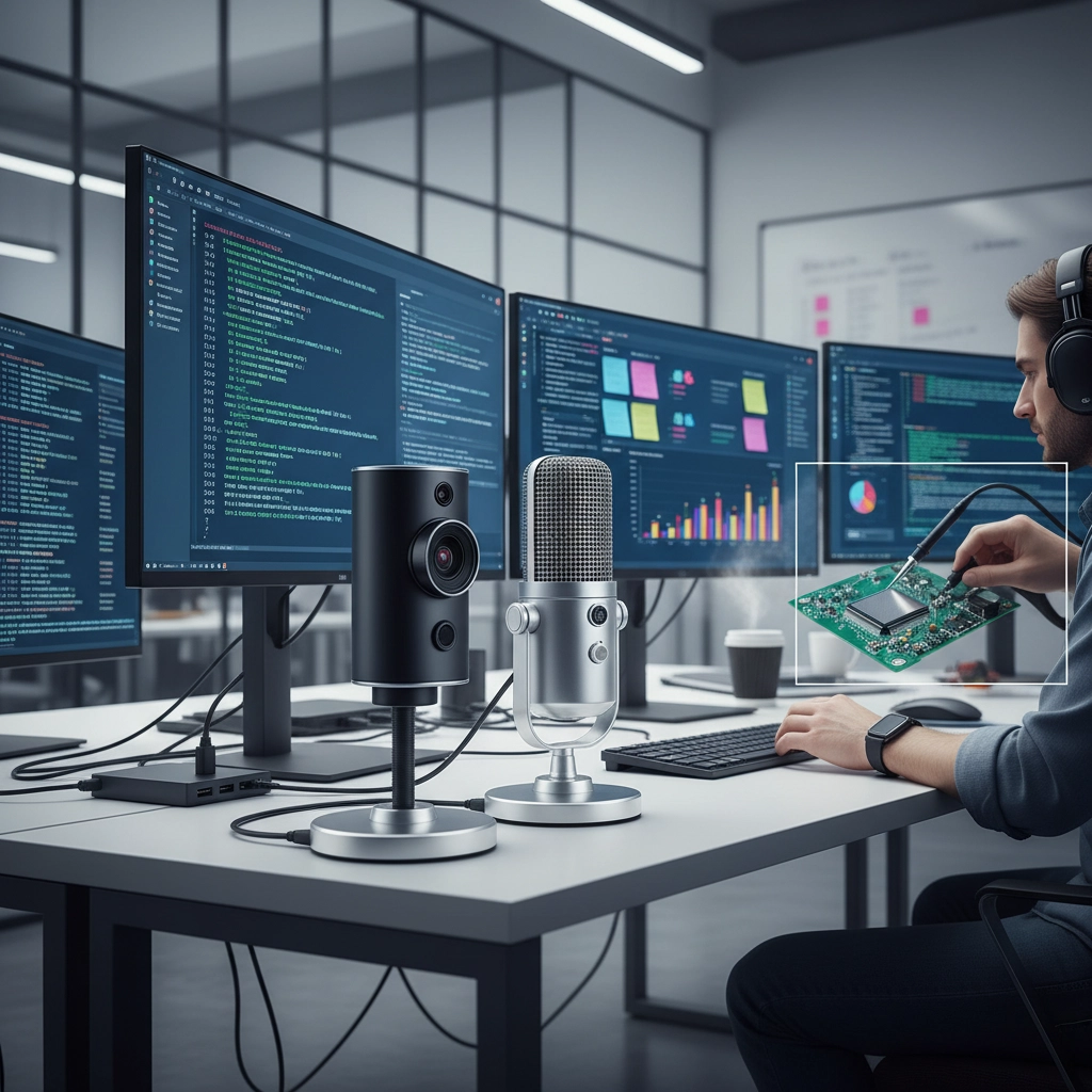 High Performance USB Camera and Microphone for Digital Connectivity