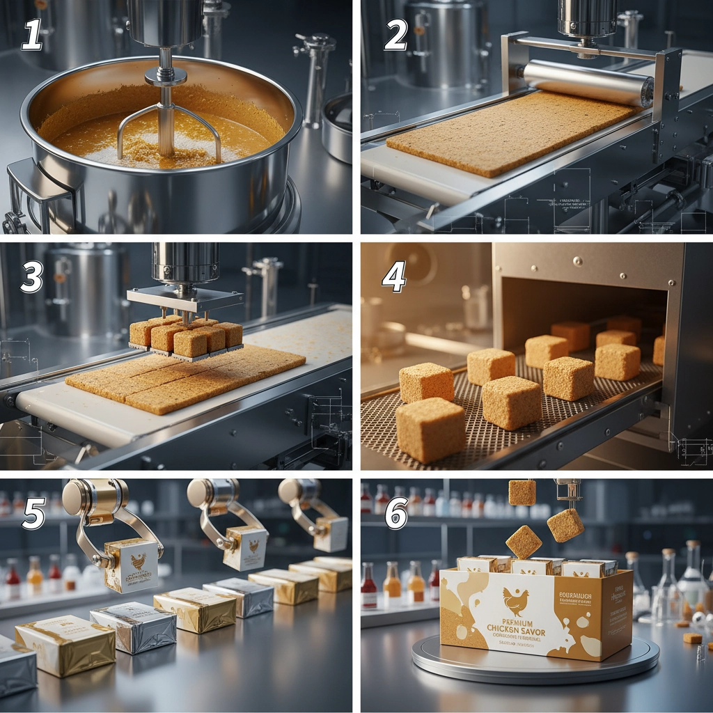 Industrial Guide to the Chicken Broth Bouillon Cube Production