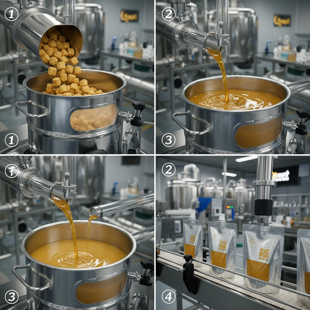 Industrial Production and Quality of chicken broth with chicken cubes