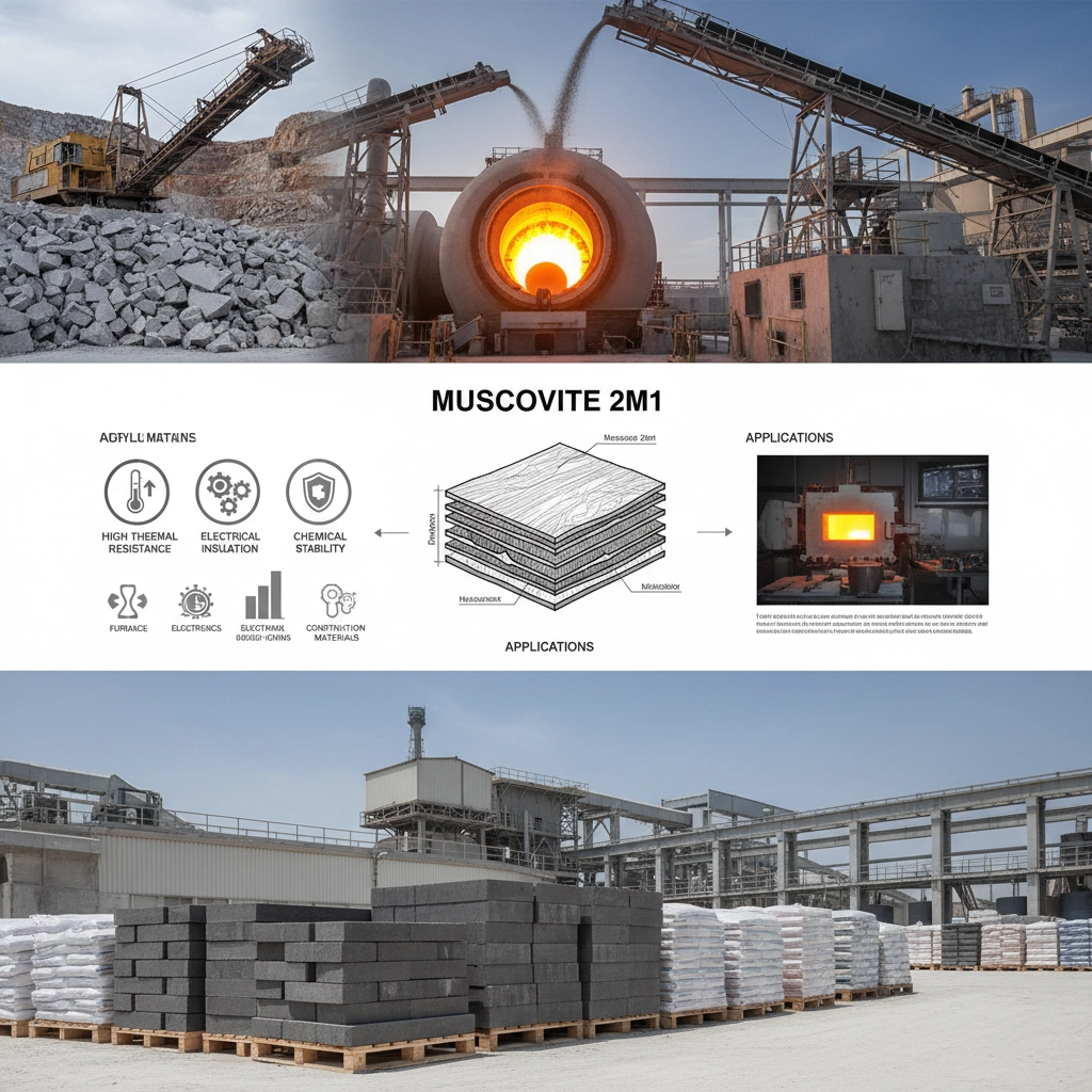 Industrial Applications and Properties of Muscovite 2m1 Mineral