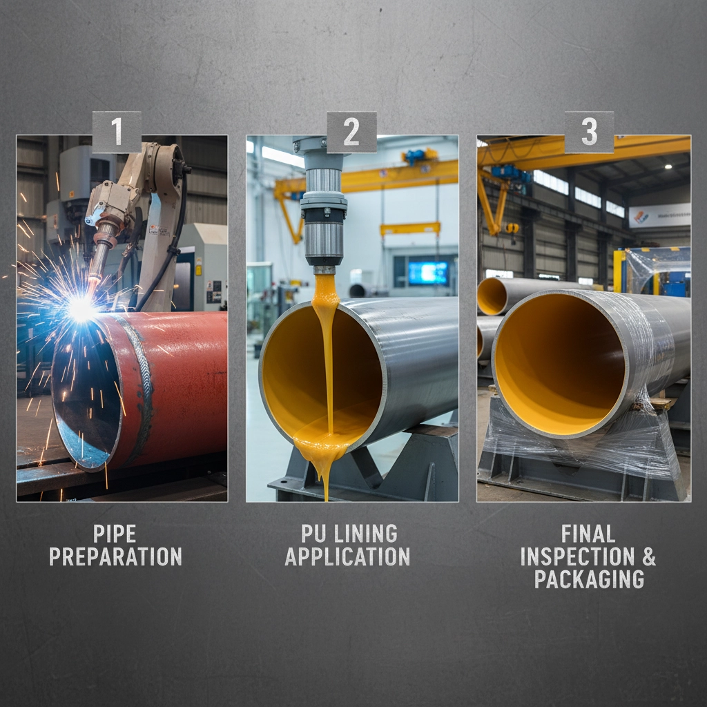 High Performance Abrasion Resistant PU Lined Pipe for Industry