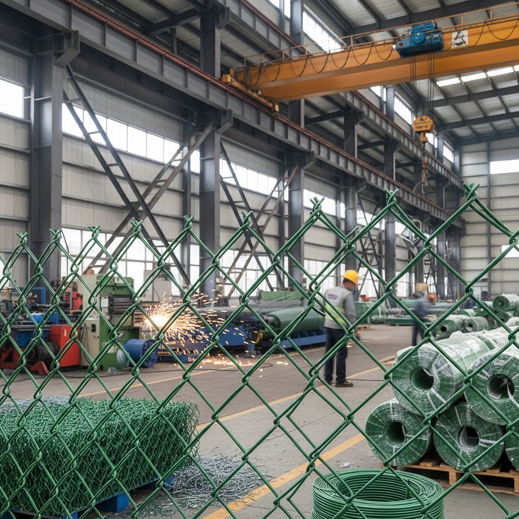 Durable Green Vinyl Coated Wire Fencing for Security