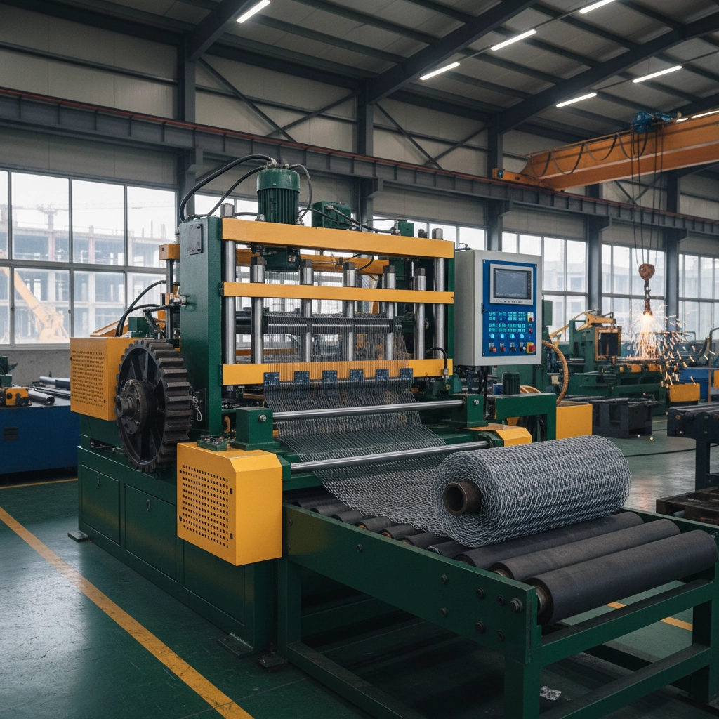 hexagonal wire mesh machine