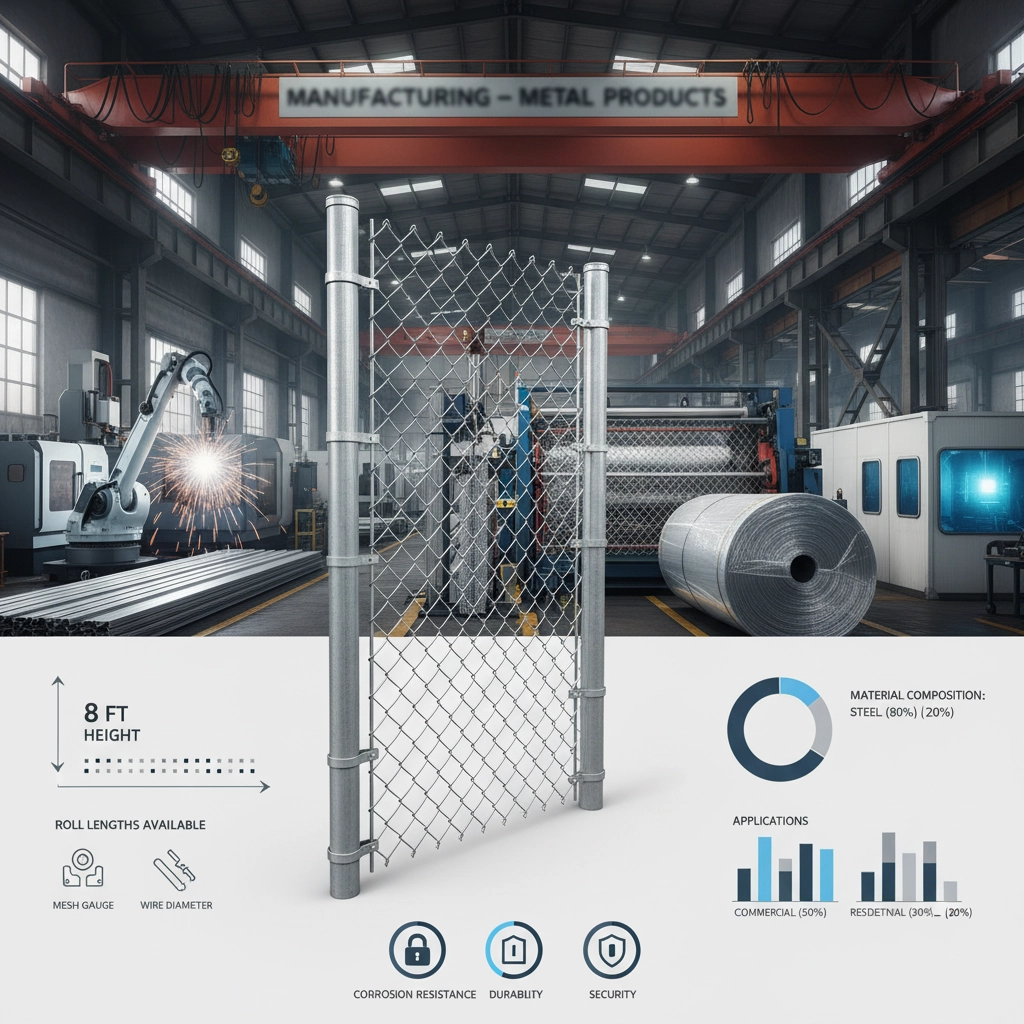 High Quality Industrial 8 ft chain link fence for sale Online