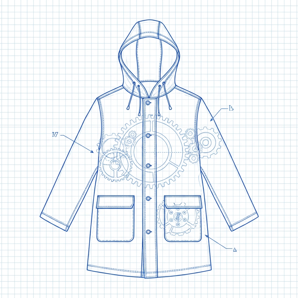 Premium Clear Button Up Raincoat for Fashion and Safety