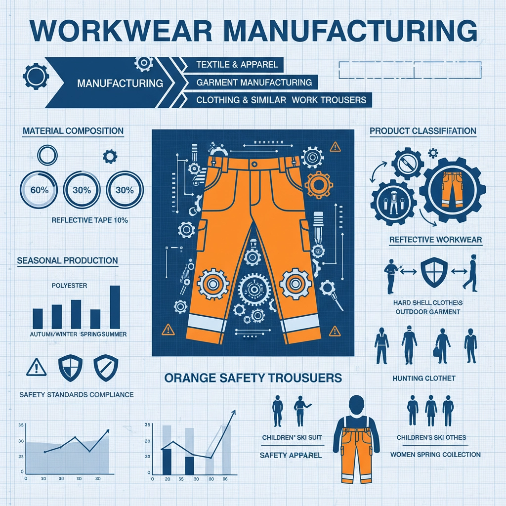 High Visibility Orange Safety Trousers for Industrial Safety