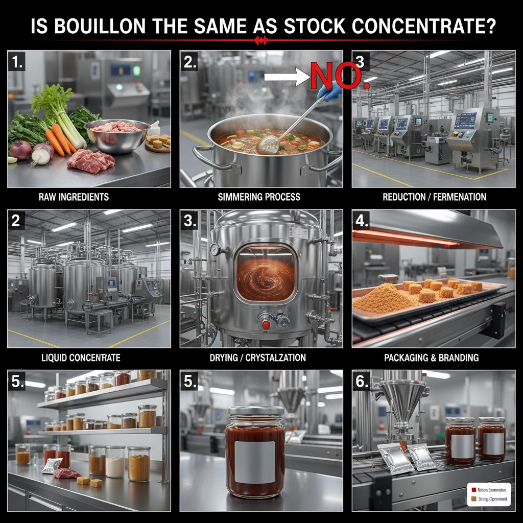 Understanding if is bouillon the same as stock concentrate