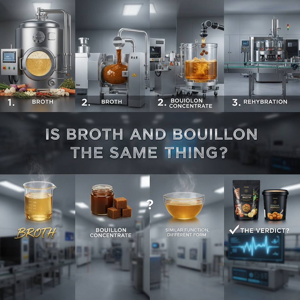 Comparing Culinary Bases is broth and bouillon the same thing