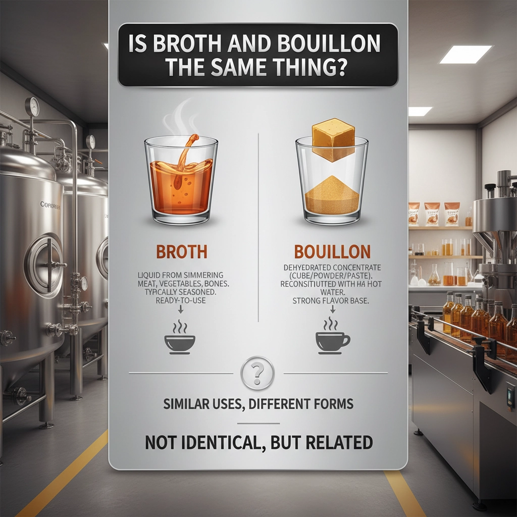Comparing Culinary Bases is broth and bouillon the same thing