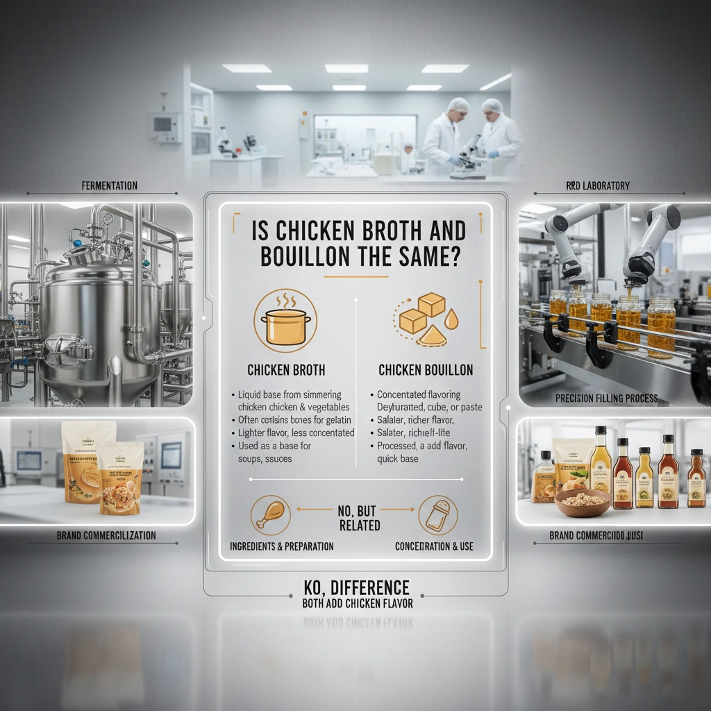 Understanding if is chicken broth and bouillon the same for Cooking
