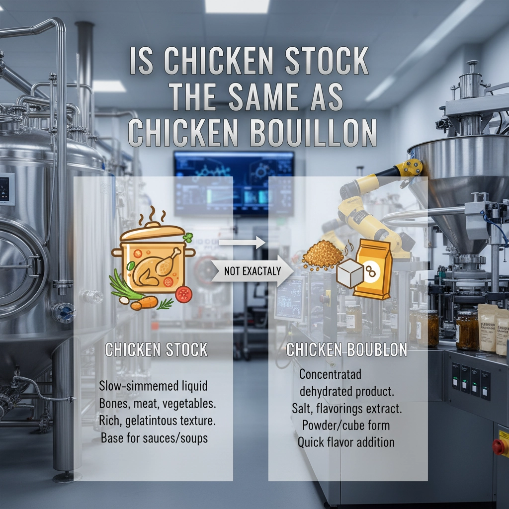 Understanding if is chicken stock the same as chicken bouillon