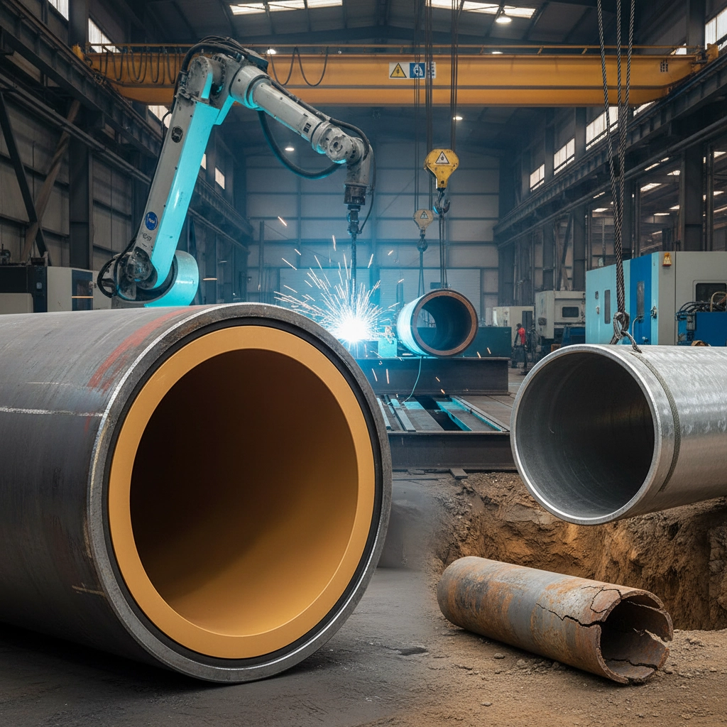 High Performance Corrosion Resistant PU Lined Pipe for Industry
