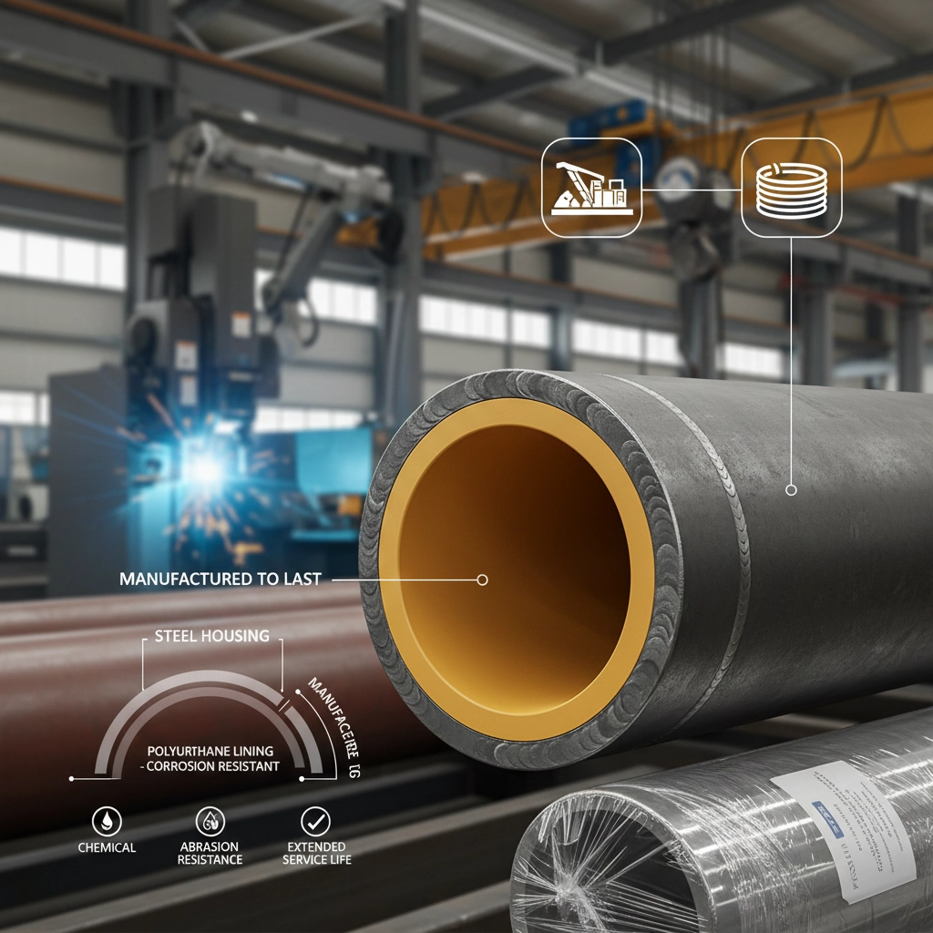 High Performance Corrosion Resistant PU Lined Pipe for Industry