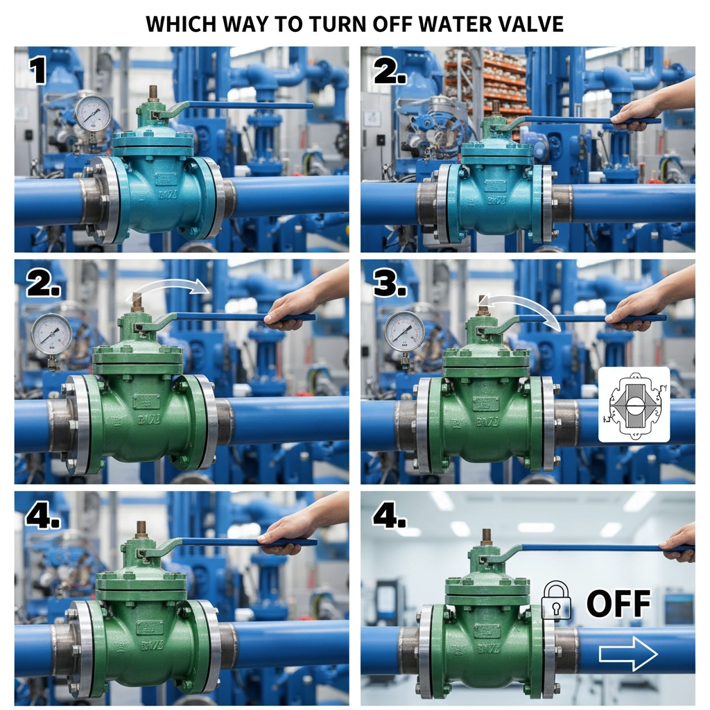 which way to turn off water valve