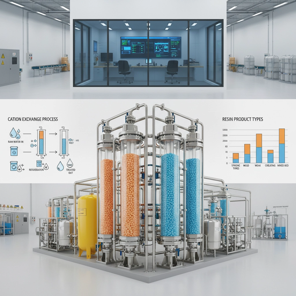 Industrial Cation Exchange Water Treatment for High Purity Water
