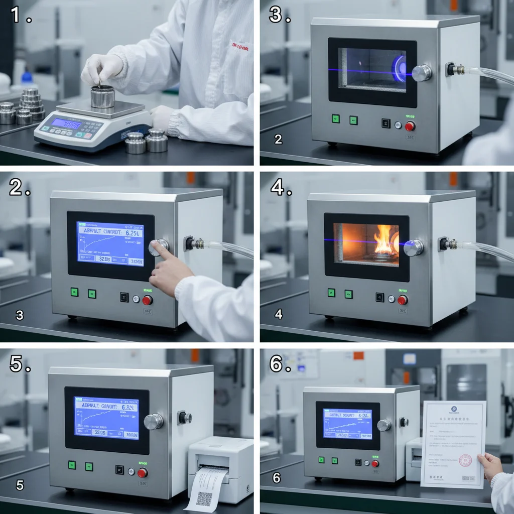 Precision Engineering for Combustion Asphalt Content Analysis