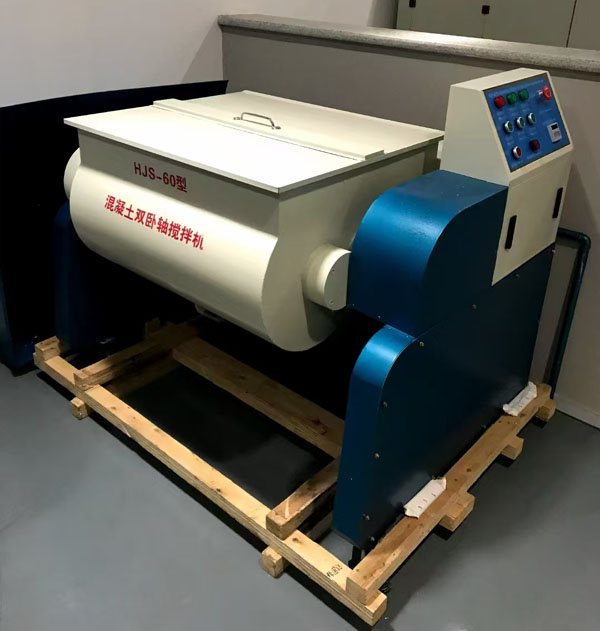 Korea Customer Twin Shaft Concrete Mixer