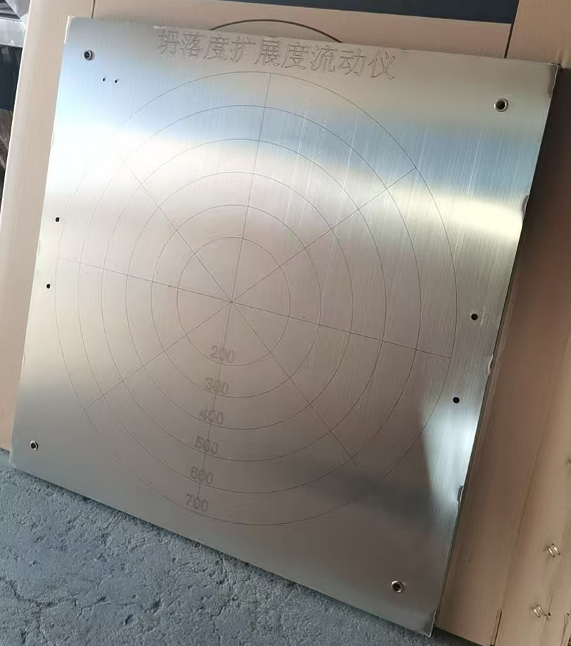 Slump spread flowmeter lab concrete