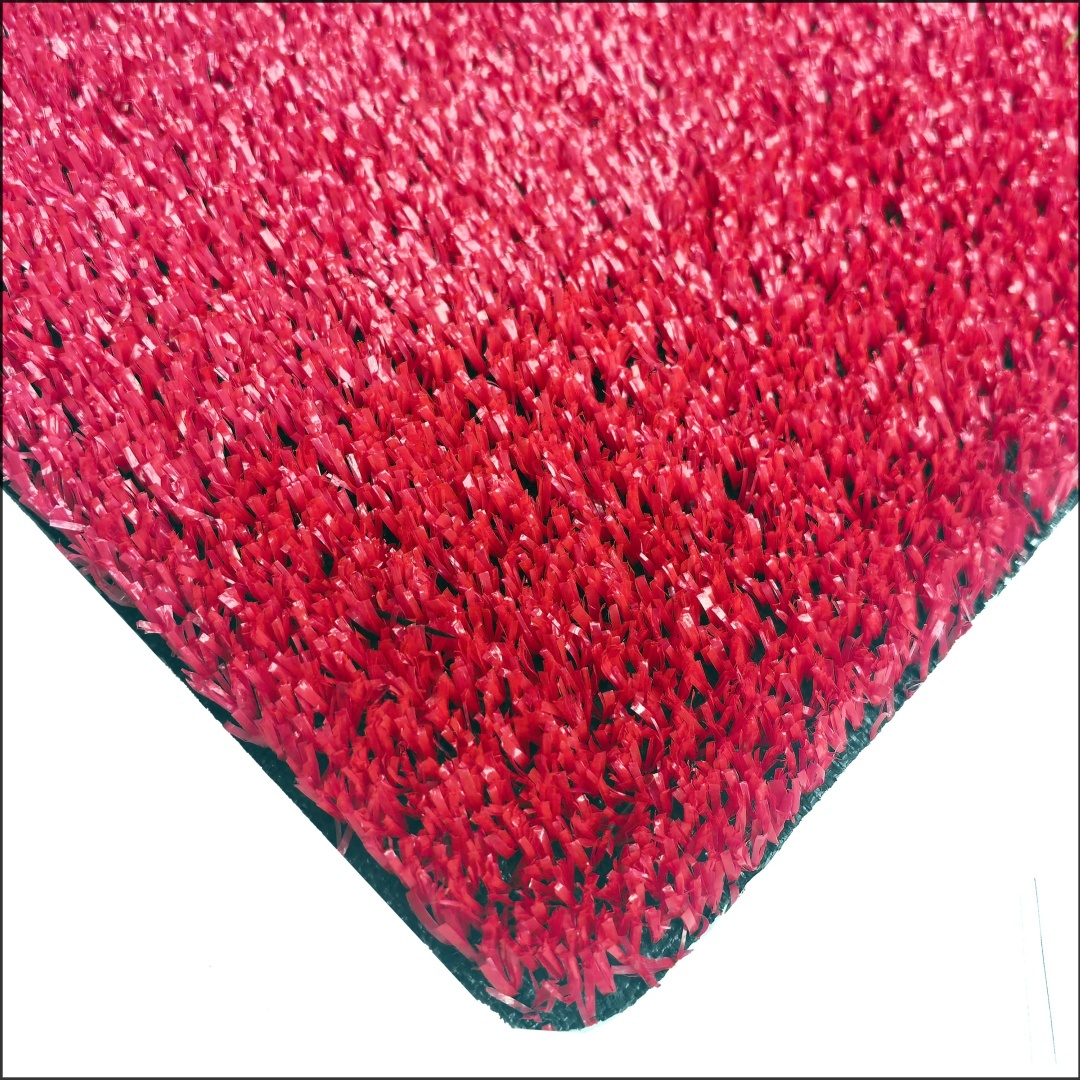 Blue and red colorful grass close-up