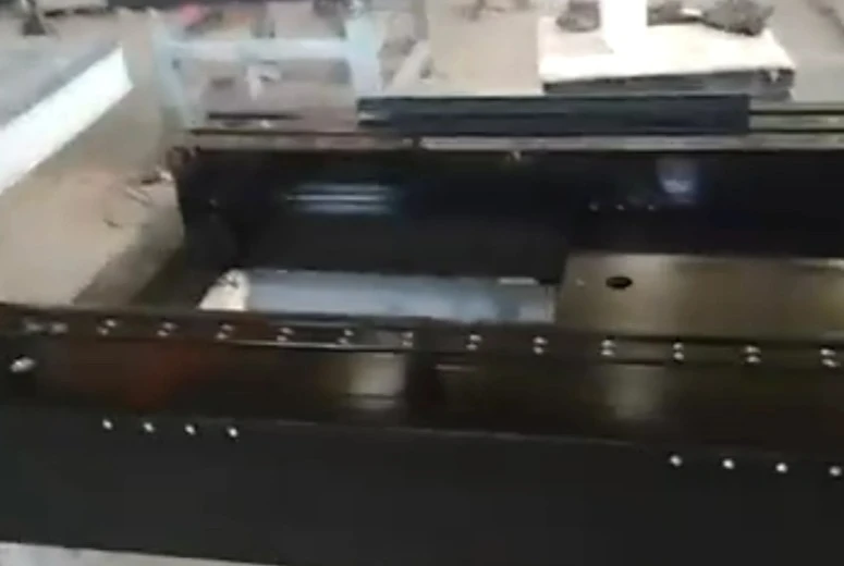 Granite Components With Drilled Holes And Inserted Parts