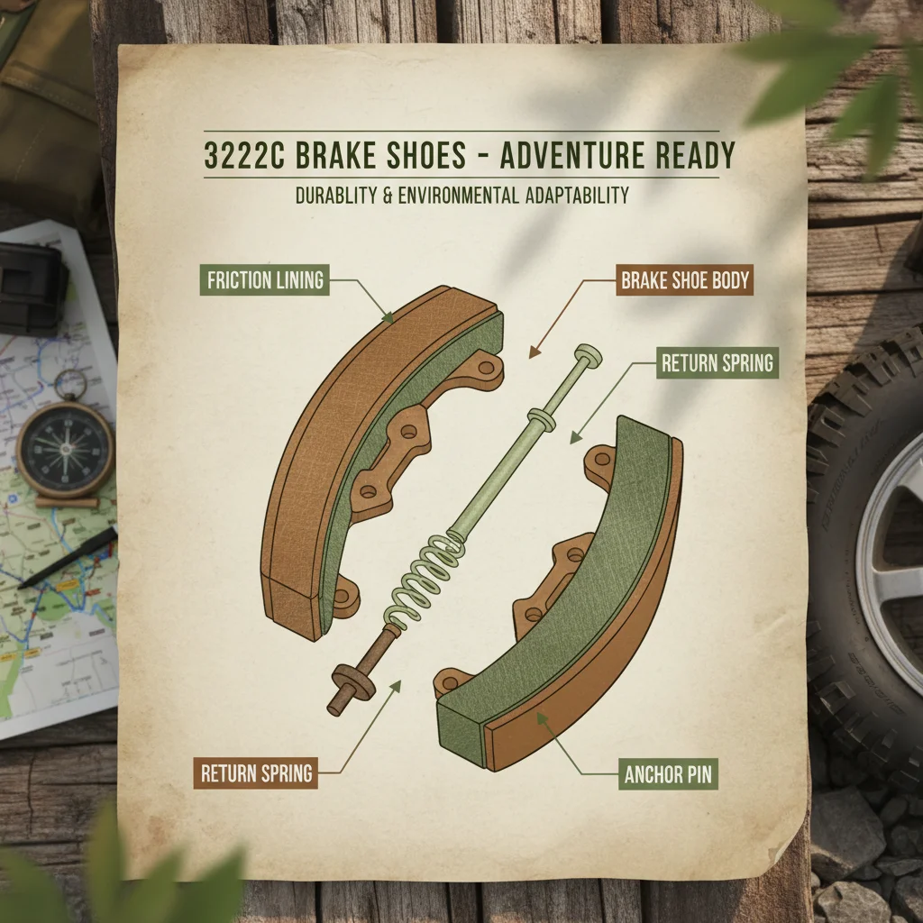 High Performance 3222c Brake Shoes for Heavy Duty Vehicles