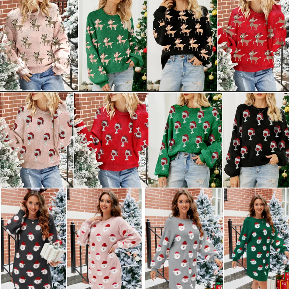 Wholesale Christmas Family Sweater Custom Ladies Christmas Sweater