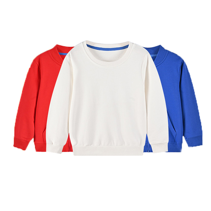 बच्चा ठोस र color ्ग क्यारियर स्वेटसशर्ट लामो स्लीभ हलवाट स्वेटशर्ट