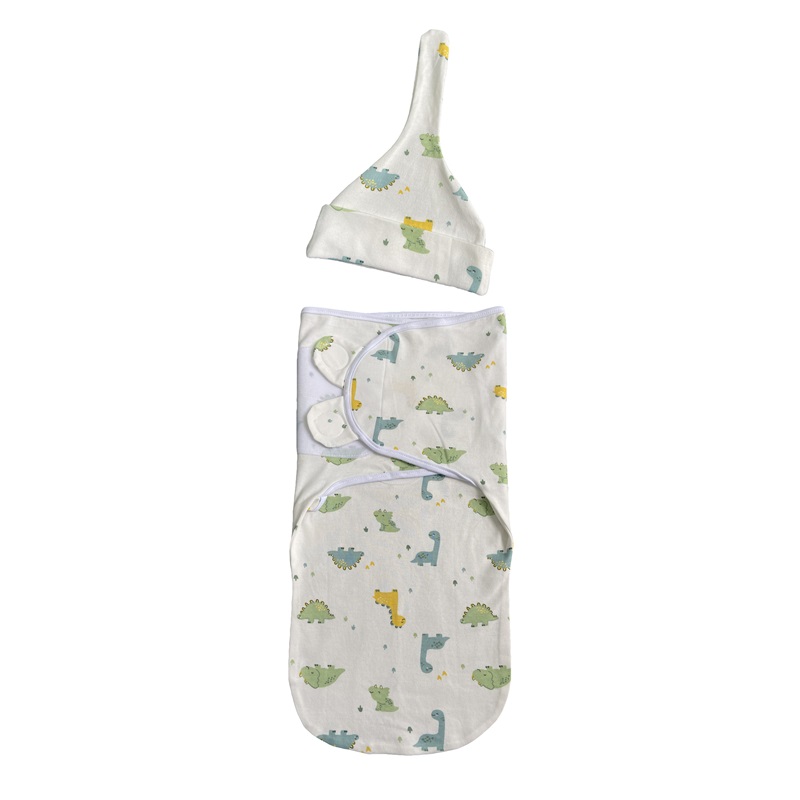 190g Combed Cotton Thermal Fabric Baby Sleep Sack & Hat Set