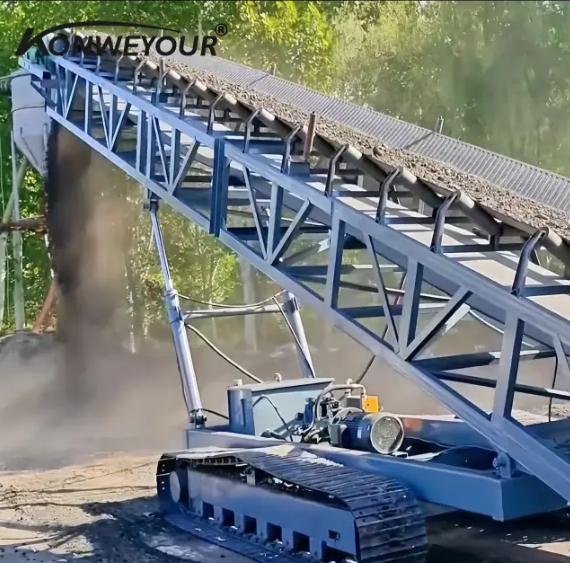 Мобільний конвеєр з телескопічним бумом