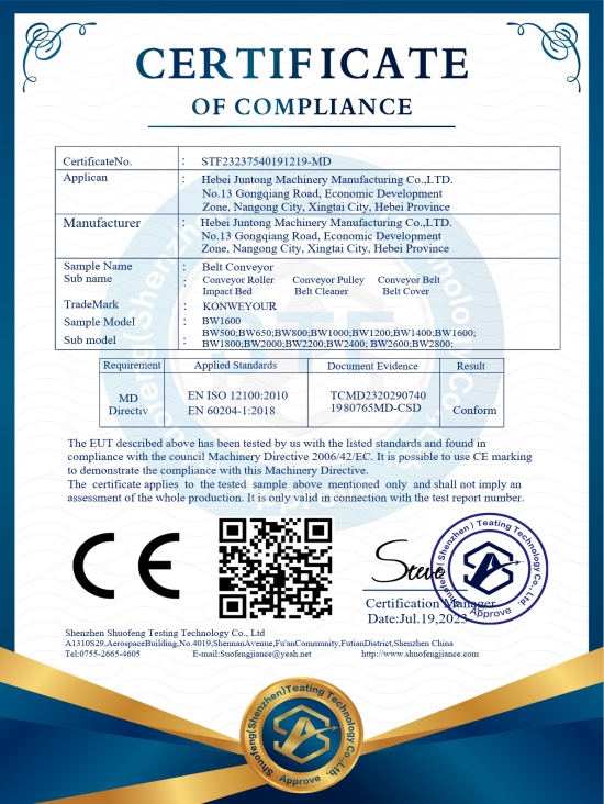 belt conveyor factory